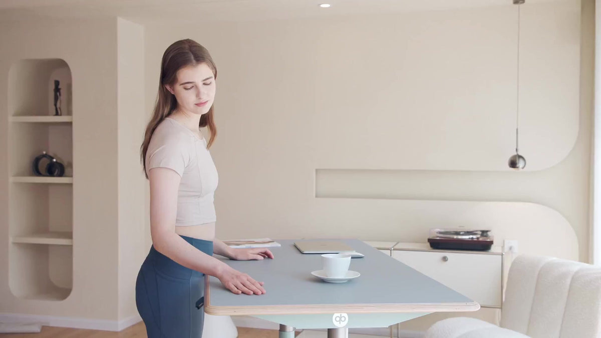 Ease Standing Desk in motion — opening frame
