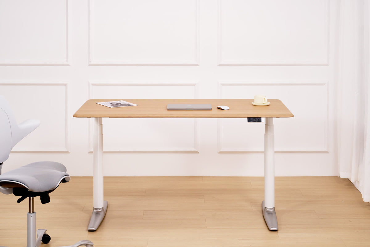 Essential One Standing Desk arranged as furniture in a calm home interior