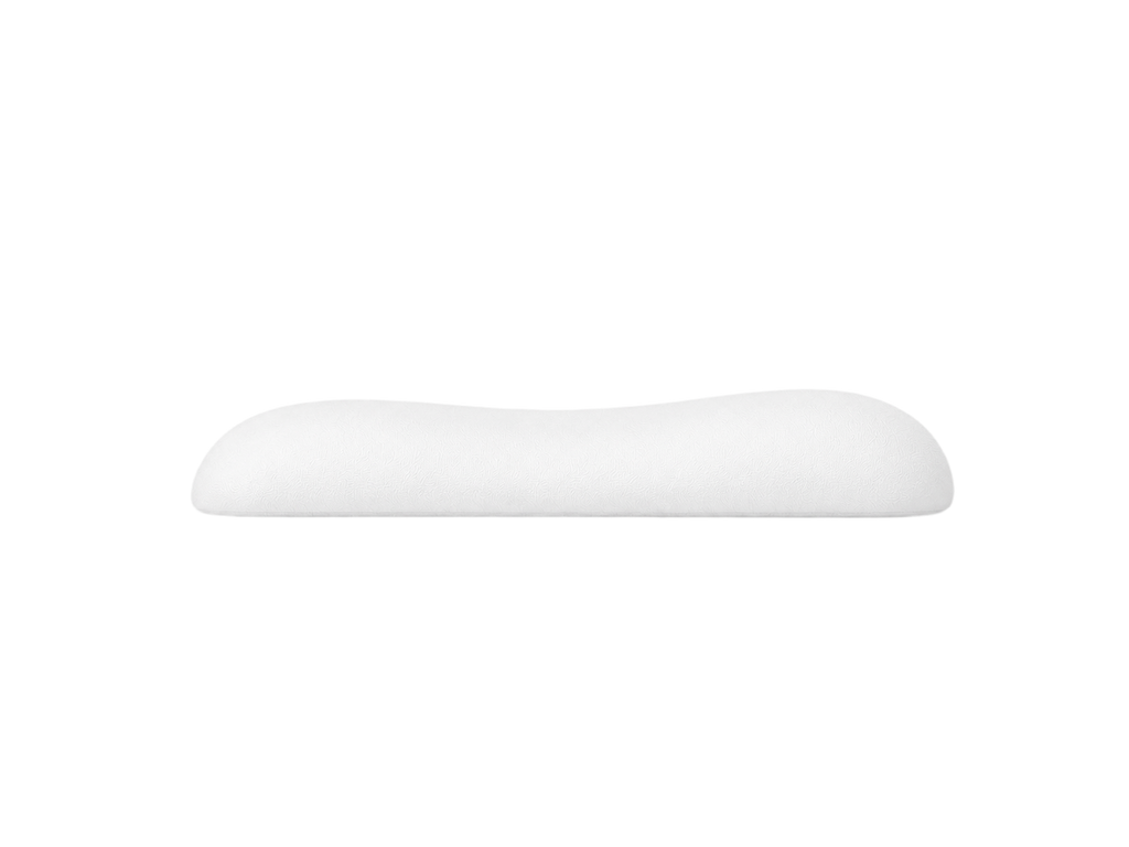 Side profile of the white mouse wrist rest on the standard gallery tile
