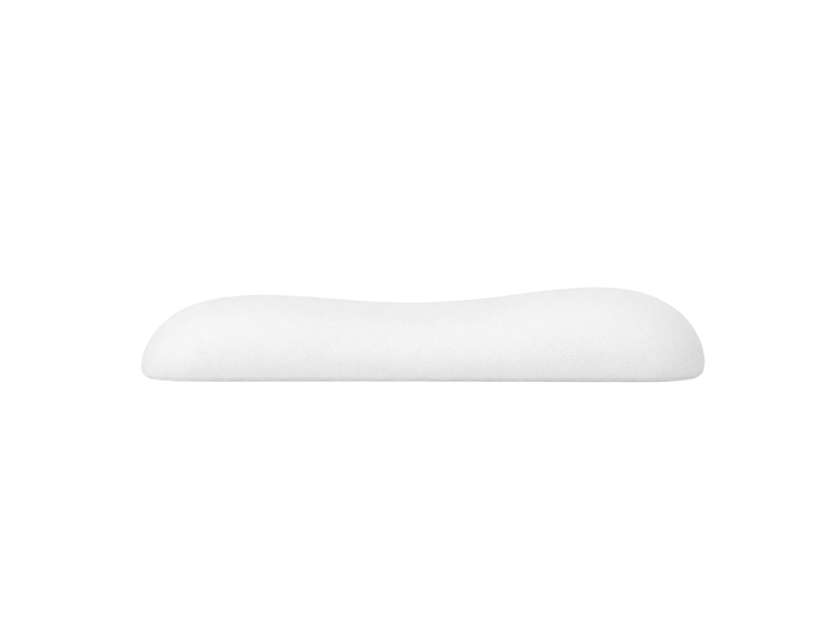 Side profile of the white mouse wrist rest on the standard gallery tile