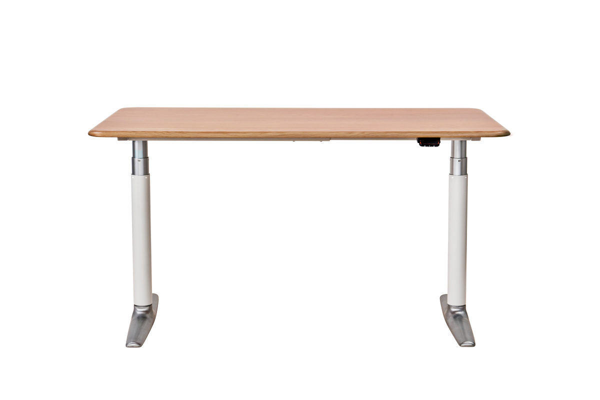 Nature Oak Standing Desk, front studio view