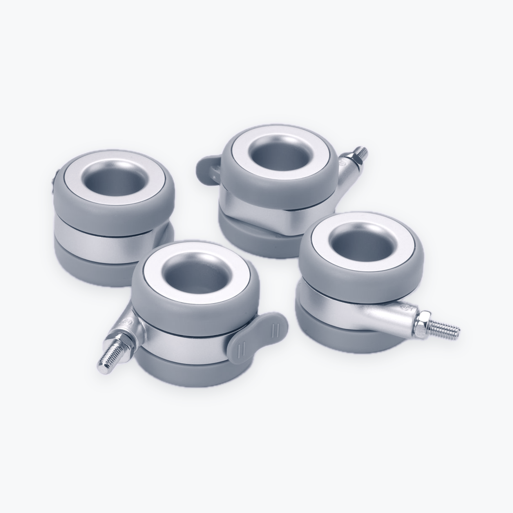 Two locking and two non-locking Standing Desk Casters