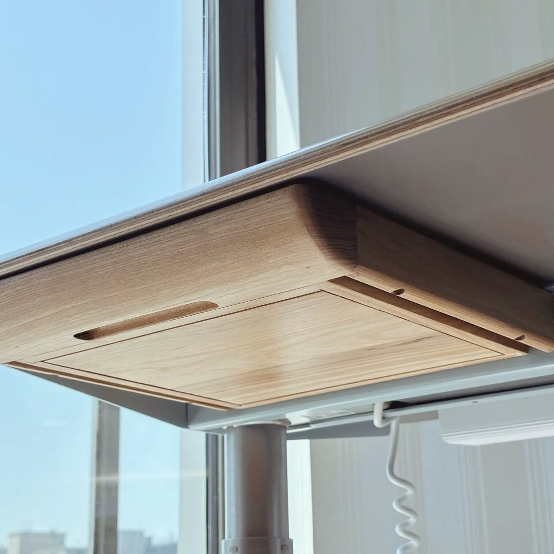 Under-Desk Drawer mounted neatly beneath a desktop