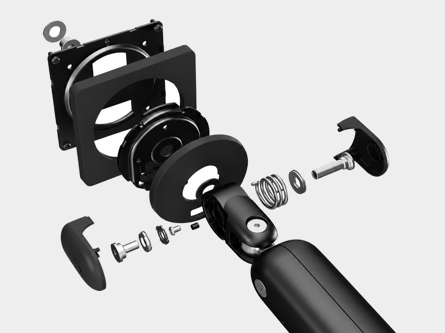 Exploded view of the M2 MTS multi-spring system